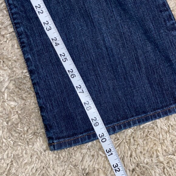Eddie Bauer Classic Bootcut Dark Wash Jeans Size 16R Denim Women's - Picture 6 of 8